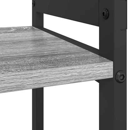 Bücherregal 80 x 30 x 50 cm Holzwerkstoff Grau Sonoma