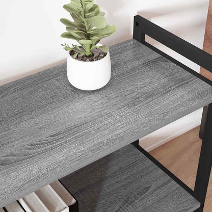 Bücherregal 80 x 30 x 50 cm Holzwerkstoff Grau Sonoma