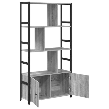 Bücherregal 80 x 30 x 155,5 cm Holzwerkstoff Grau Sonoma