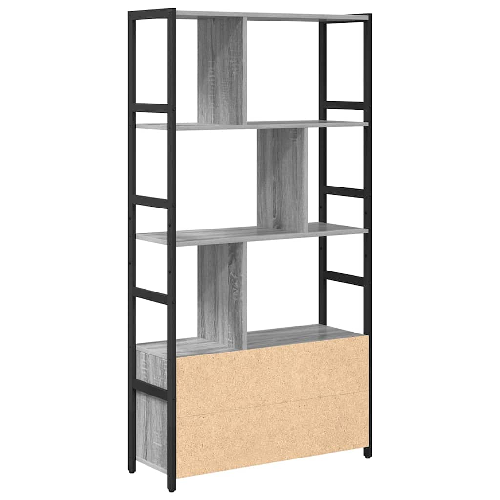Bücherregal 80 x 30 x 155,5 cm Holzwerkstoff Grau Sonoma