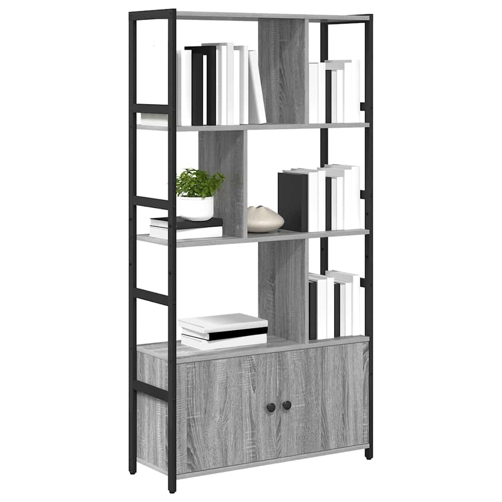 Bücherregal 80 x 30 x 155,5 cm Holzwerkstoff Grau Sonoma