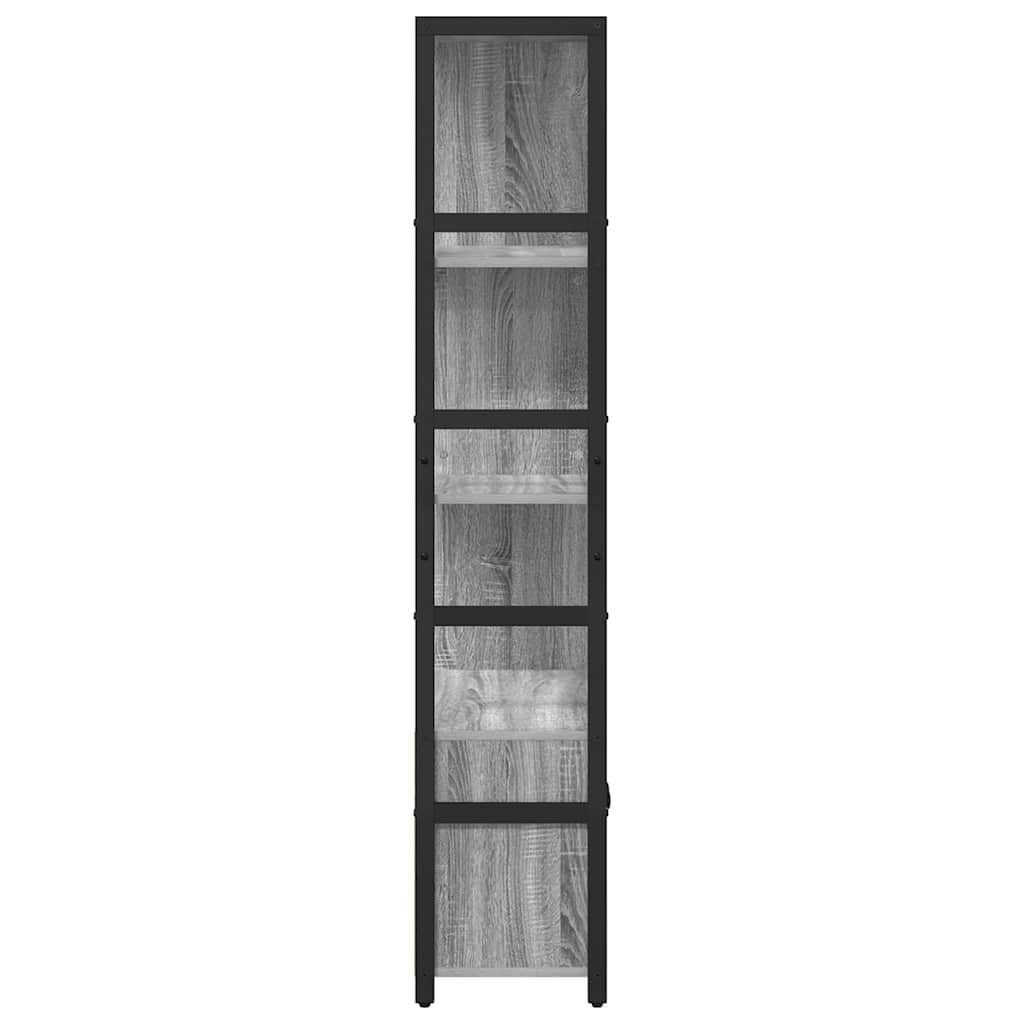 Bücherregal 80 x 30 x 155,5 cm Holzwerkstoff Grau Sonoma