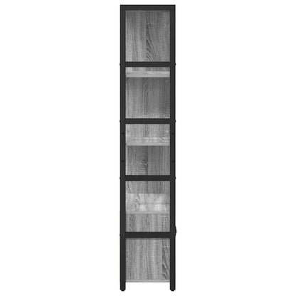 Bücherregal 80 x 30 x 155,5 cm Holzwerkstoff Grau Sonoma