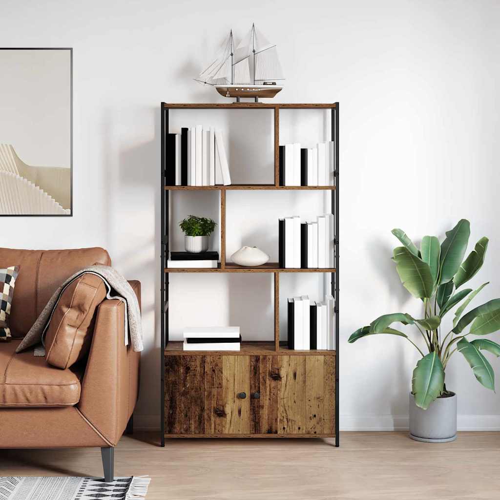 Bücherregal 80 x 30 x 155,5 cm Holzwerkstoff Altholz
