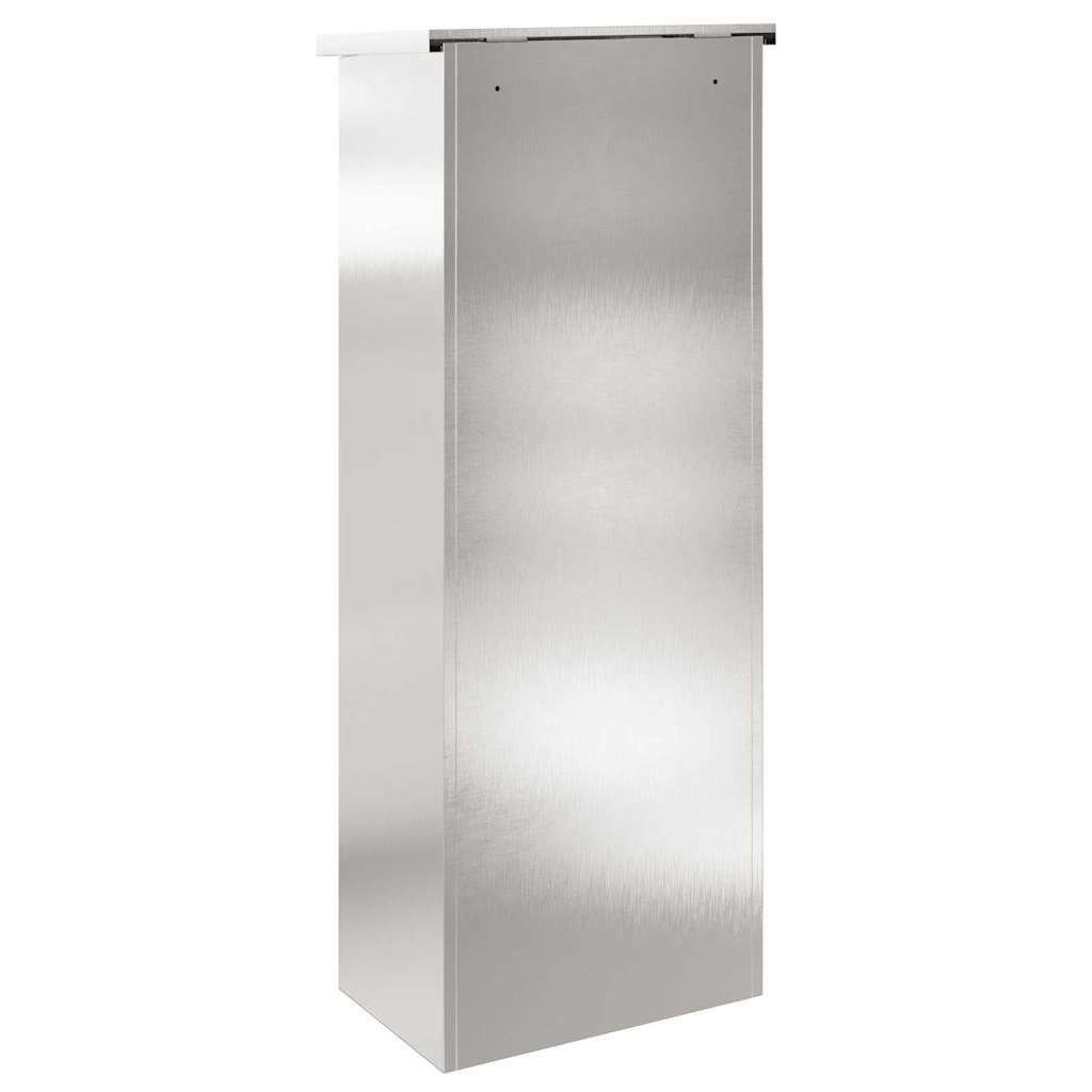 Paketdrop-Box mit Tür Silber 44,5 x 29 x 110,5 cm Edelstahl