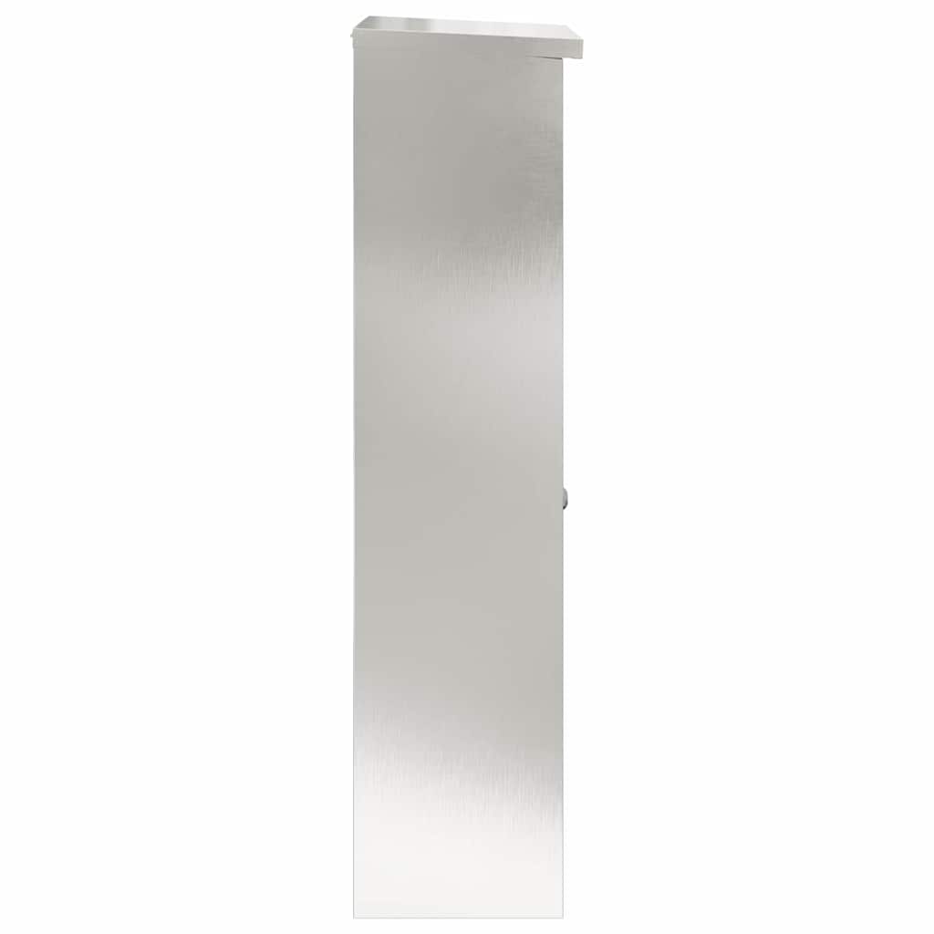 Paketdrop-Box mit Tür Silber 44,5 x 29 x 110,5 cm Edelstahl