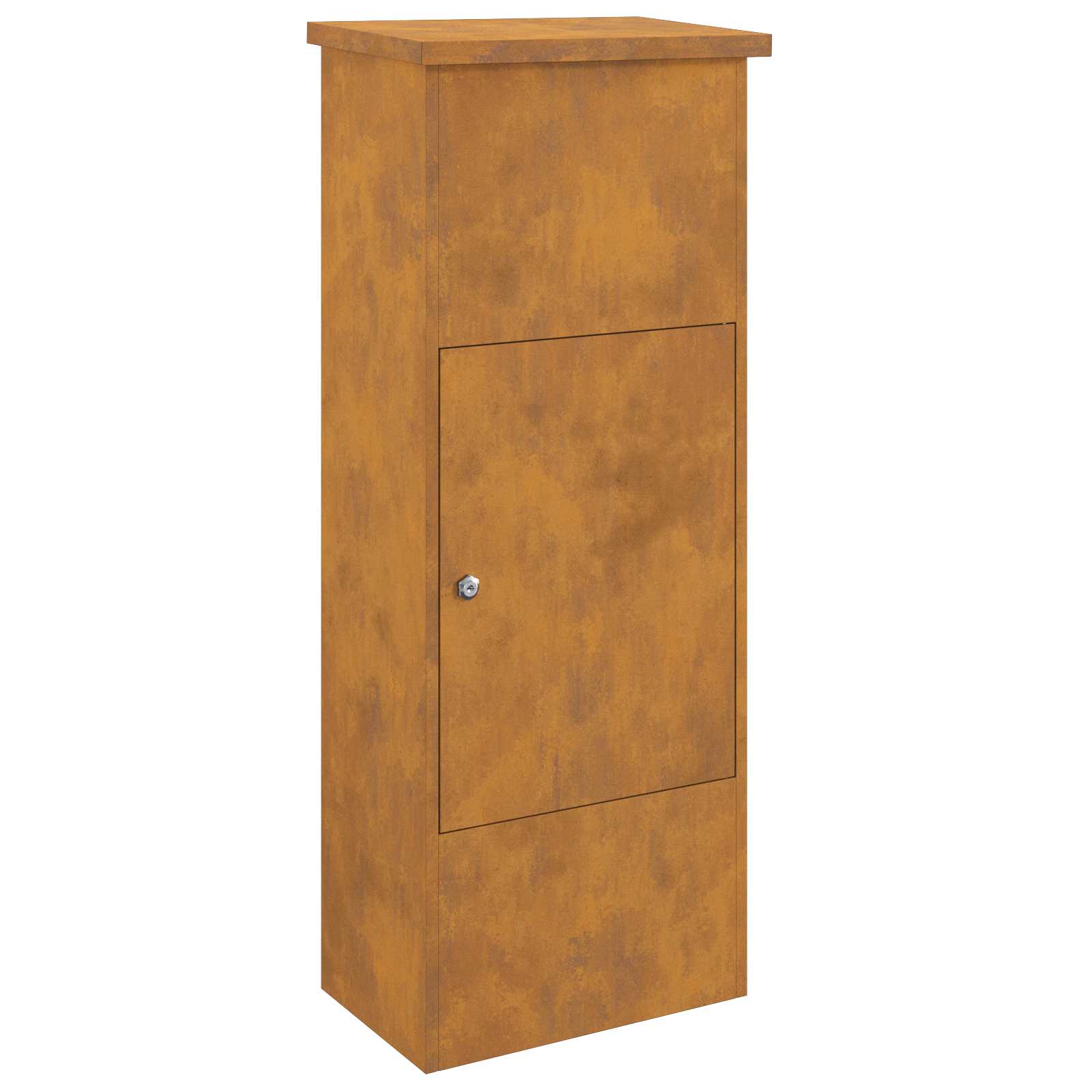 Paketdrop-Box Rostig 44,5 x 29 x 110,5 cm Wetterfeststahl