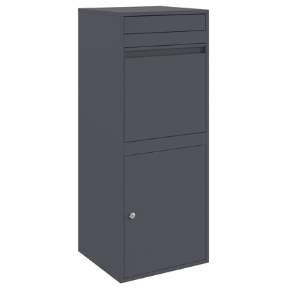 Paketdrop-Box mit Speicher Anthrazit 41 x 38 x 103 cm Stahl