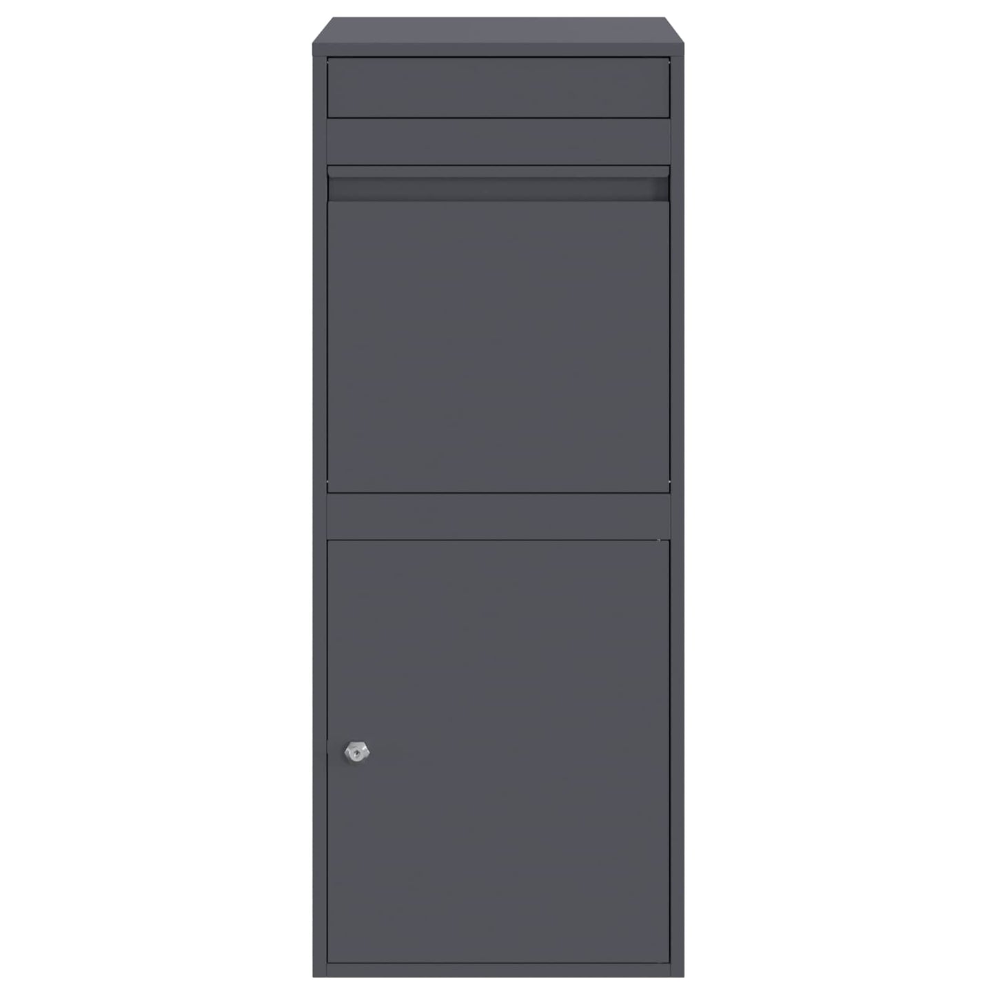 Paketdrop-Box mit Speicher Anthrazit 41 x 38 x 103 cm Stahl