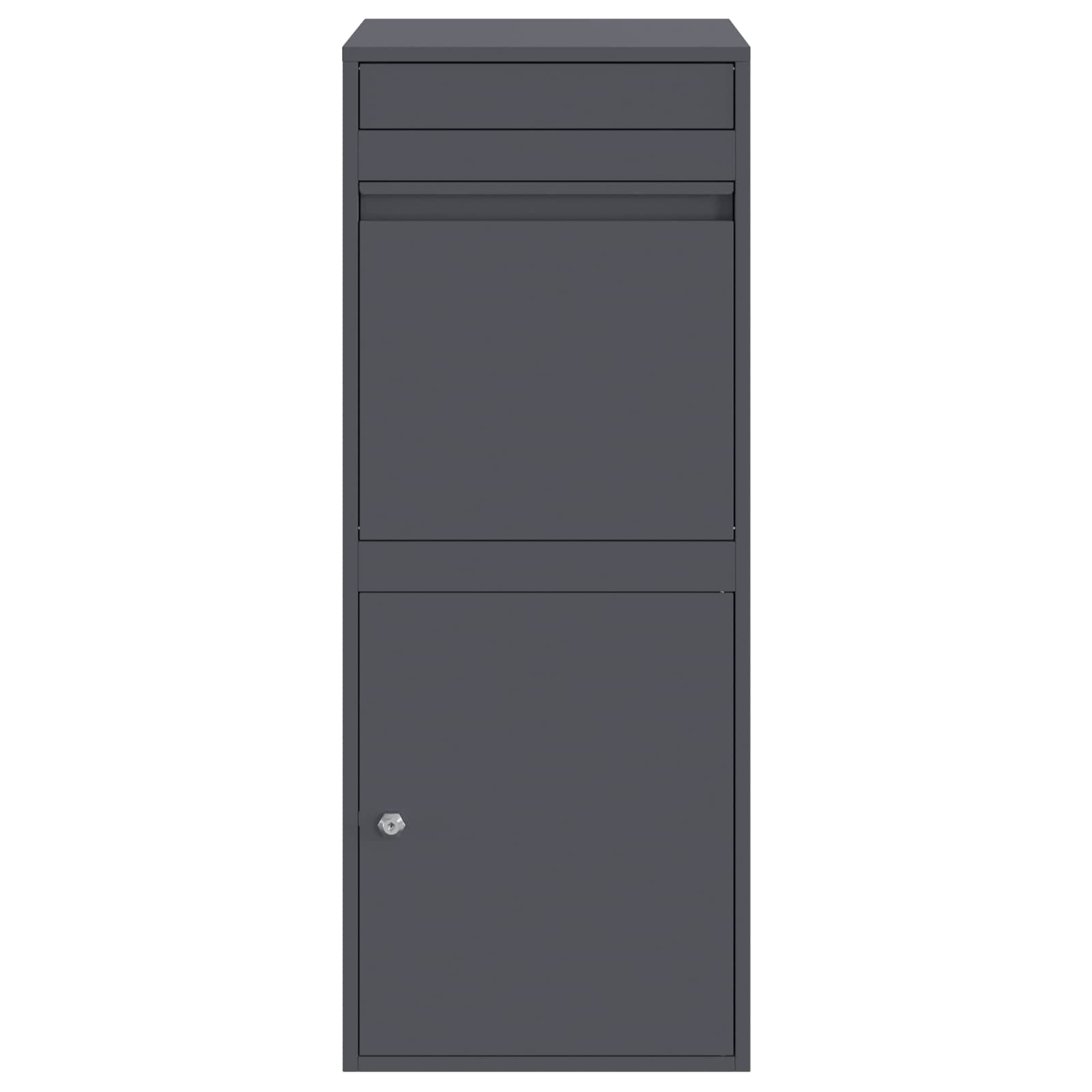 Paketdrop-Box mit Speicher Anthrazit 41 x 38 x 103 cm Stahl