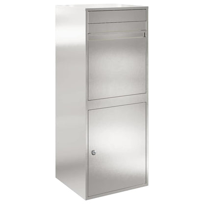 Paketdrop-Box mit Speicher Silber 41 x 38 x 103 cm Edelstahl