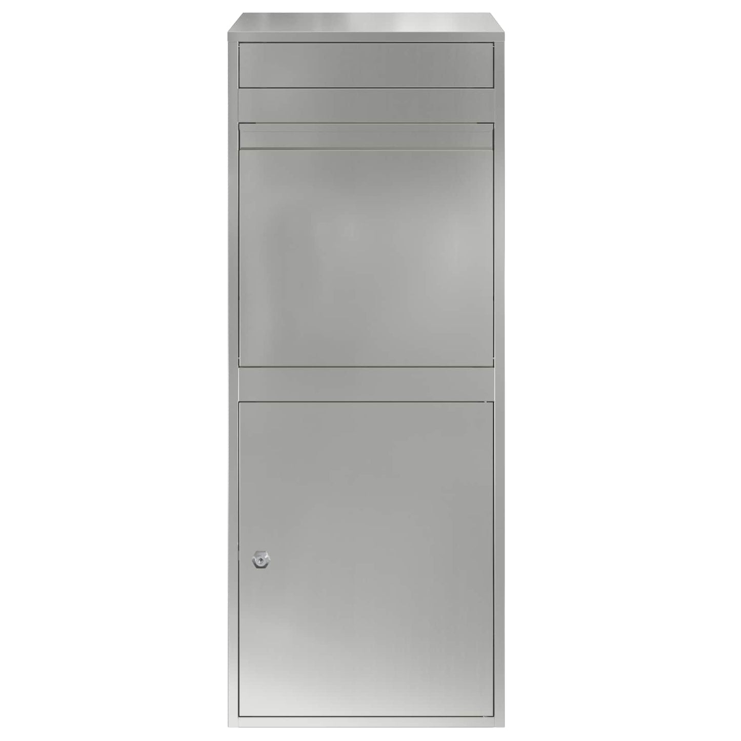 Paketdrop-Box mit Tür Silber 41 x 38 x 103 cm Verzinkter Stahl
