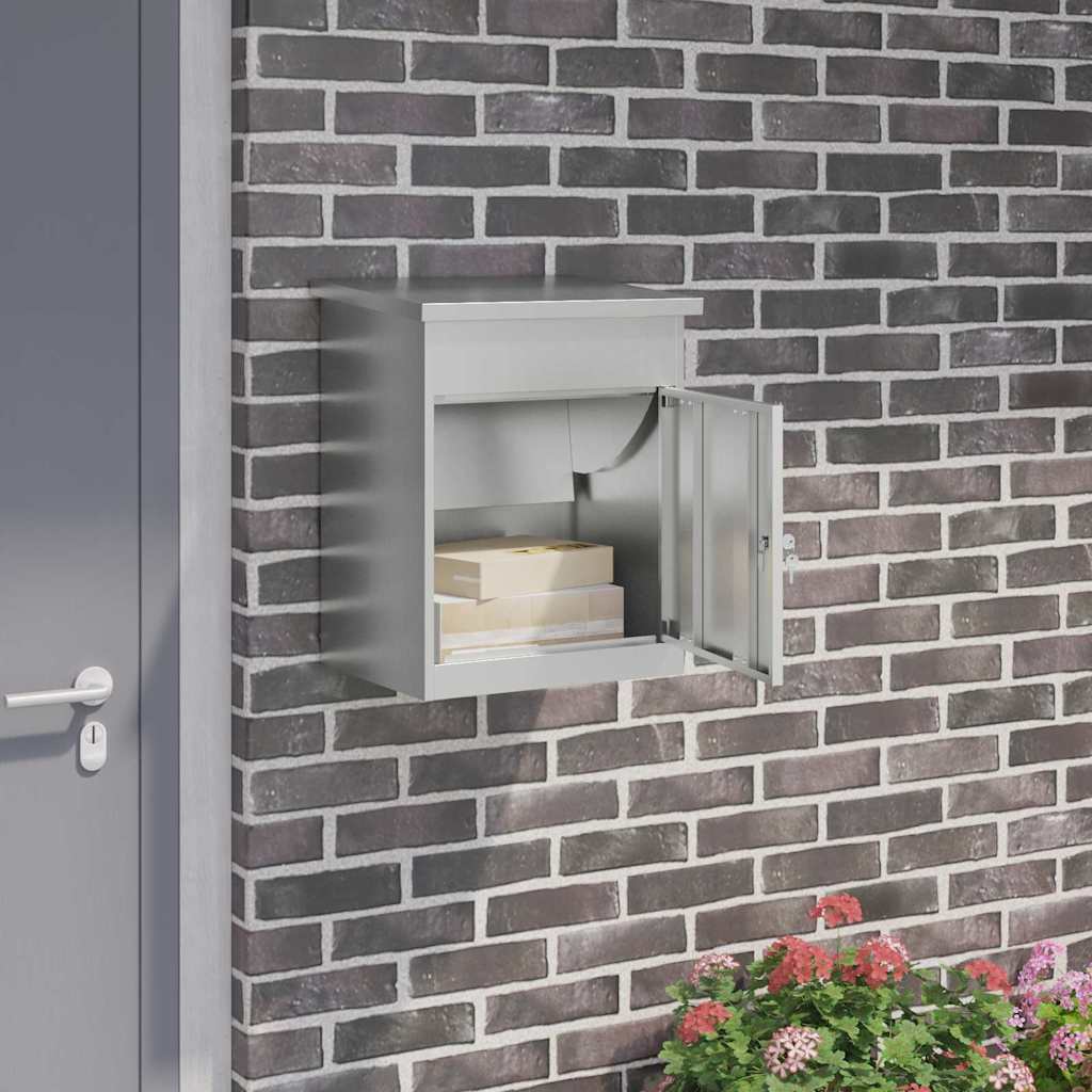 Paketdrop-Box Schwarz 47,5 x 38 x 59 cm Verzinkter Stahl