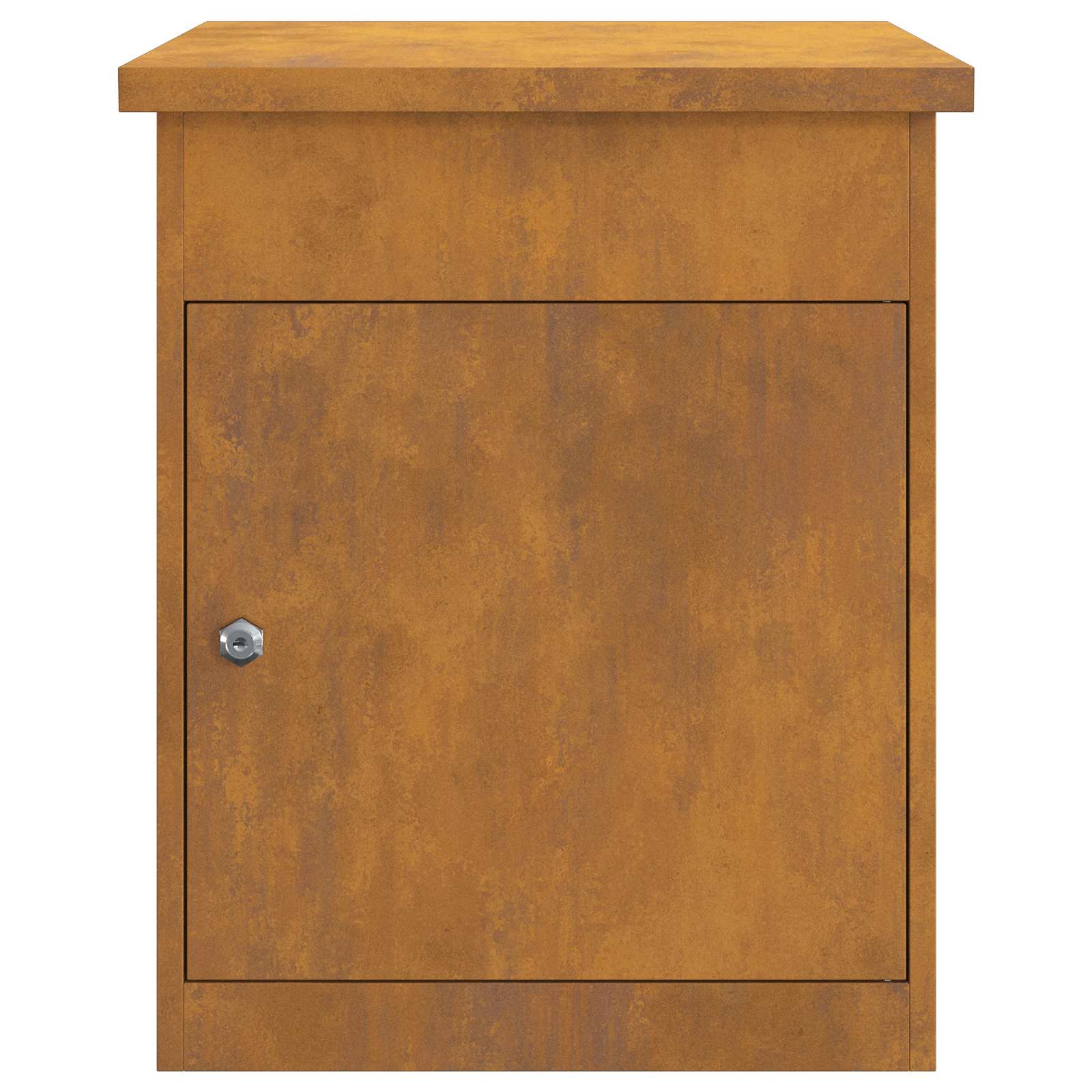 Paketdrop-Box mit Tür Rostig 47,5 x 38 x 59 cm Wetterfeststahl