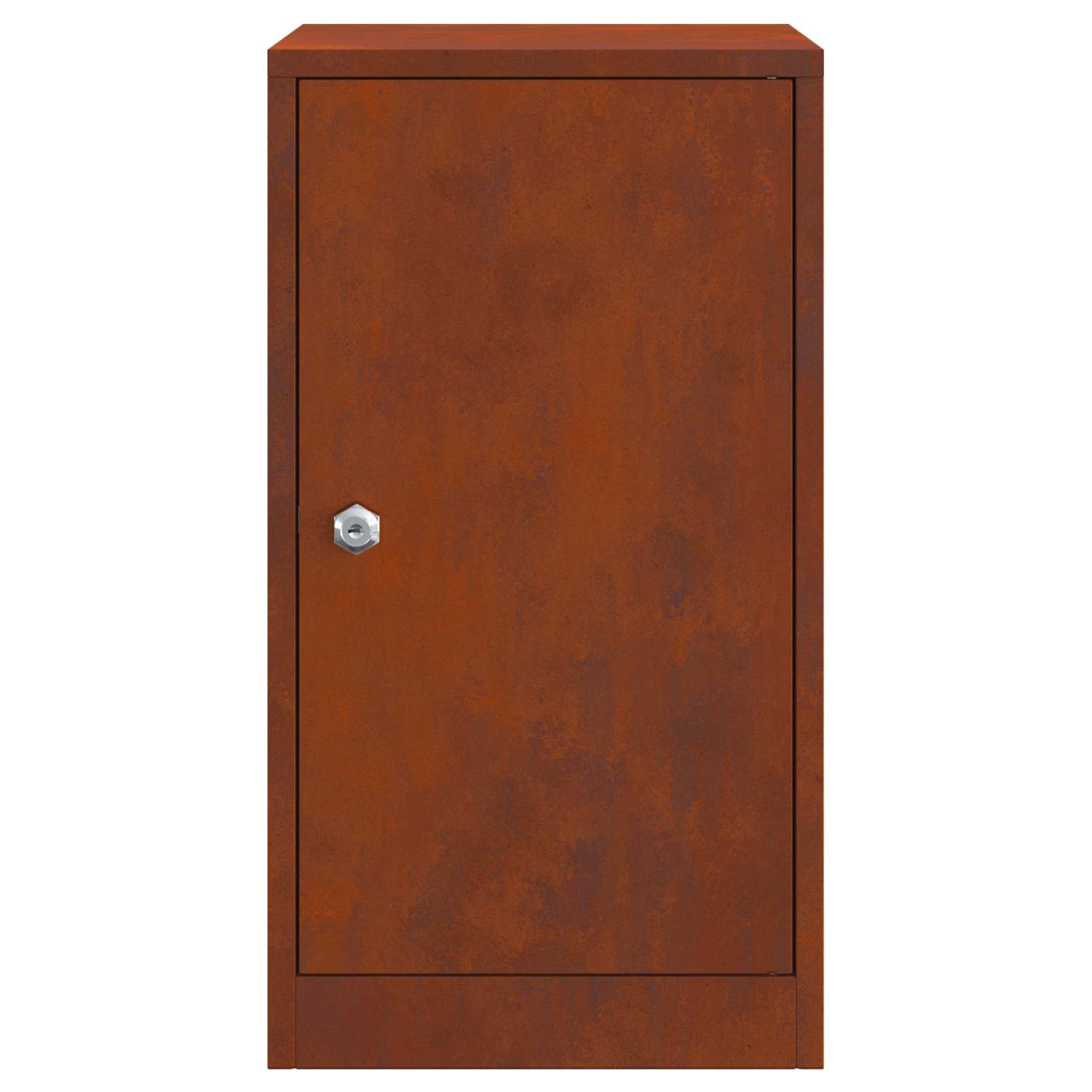 Briefkasten mit Tür Rostoptik 30 x 20 x 55 cm Wetterfeststahl