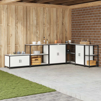 Küchenregal HATTEM Weiß 90 x 50 x 92 cm Stahl