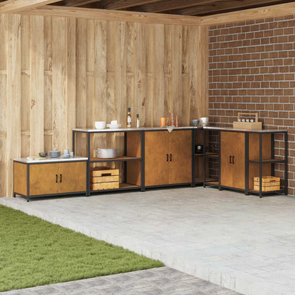 Küchenregal HATTEM Rostig 90 x 50 x 92 cm Stahl