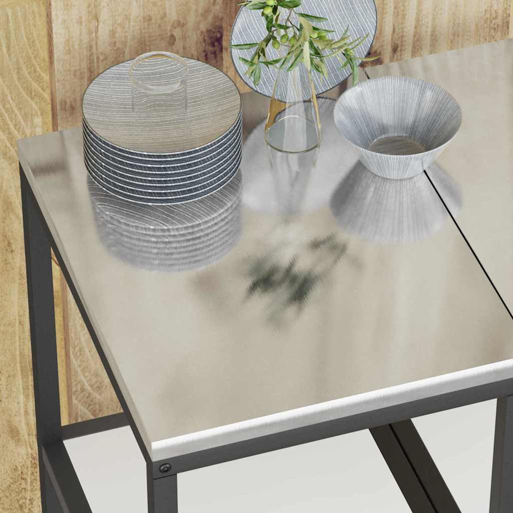 Küchenlageregal mit Regal mit Speicher Weiß Stahl