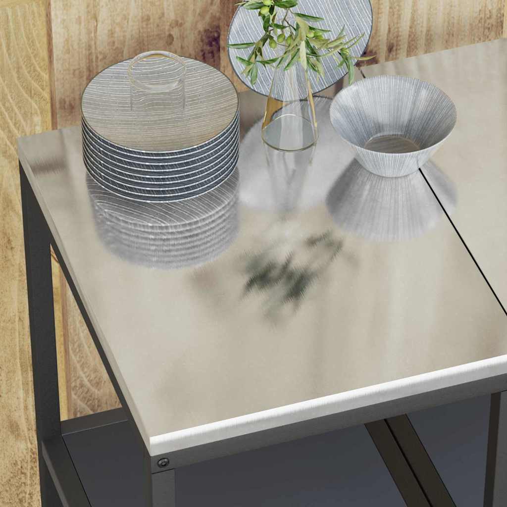 Küchenlageregal mit Regal mit Speicher Anthrazit Stahl