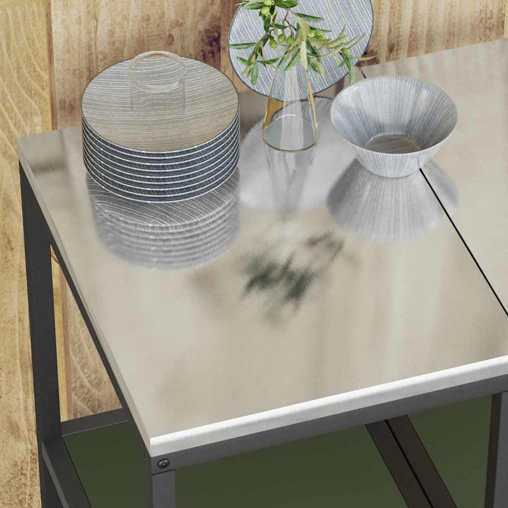 Küchenlageregal mit Regal mit Speicher Olivgrün Stahl