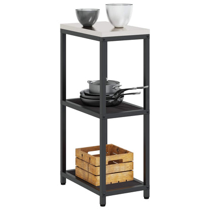 Küchenregal HATTEM Schwarz 30 x 50 x 92 cm Stahl