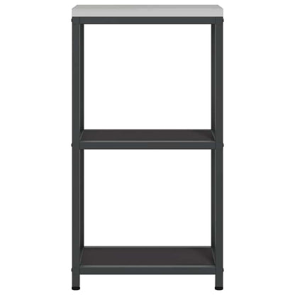 Küchenregal HATTEM Schwarz 30 x 50 x 92 cm Stahl