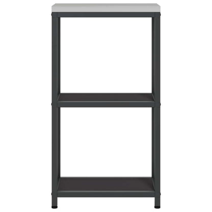 Küchenregal HATTEM Schwarz 30 x 50 x 92 cm Stahl