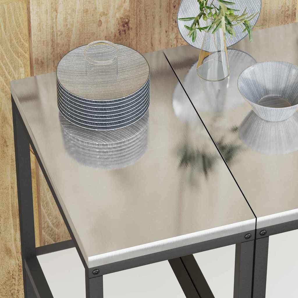 Küchenlageregal mit Regal mit Speicher Weiß Stahl