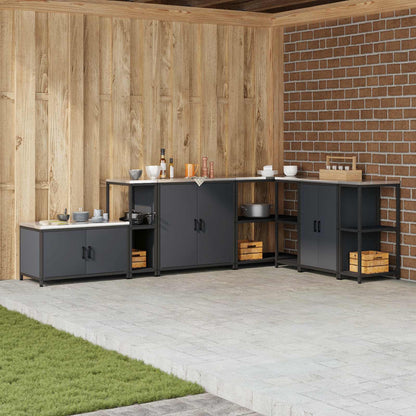 Küchenregal HATTEM Anthrazit 30 x 50 x 92 cm Stahl