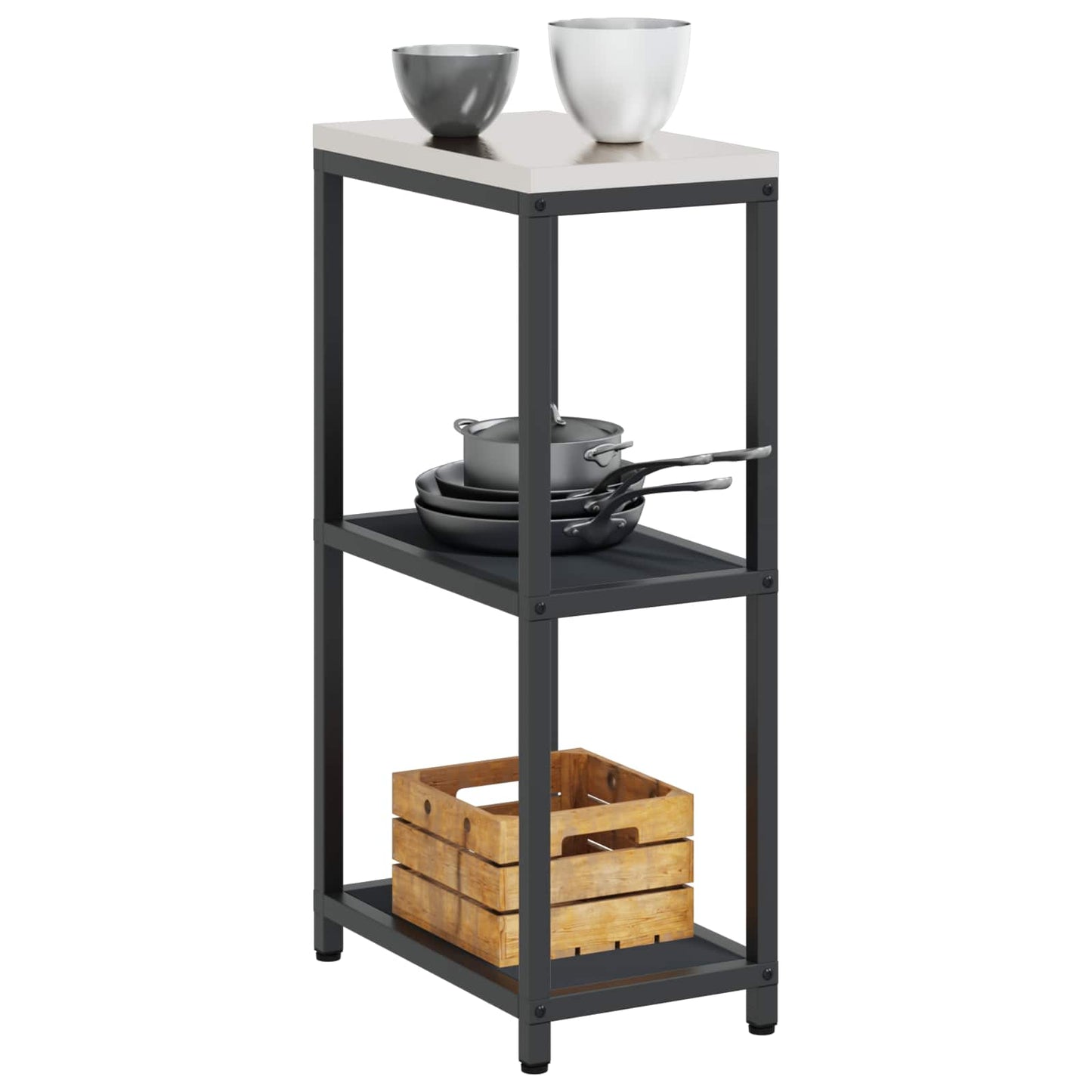 Küchenregal HATTEM Anthrazit 30 x 50 x 92 cm Stahl