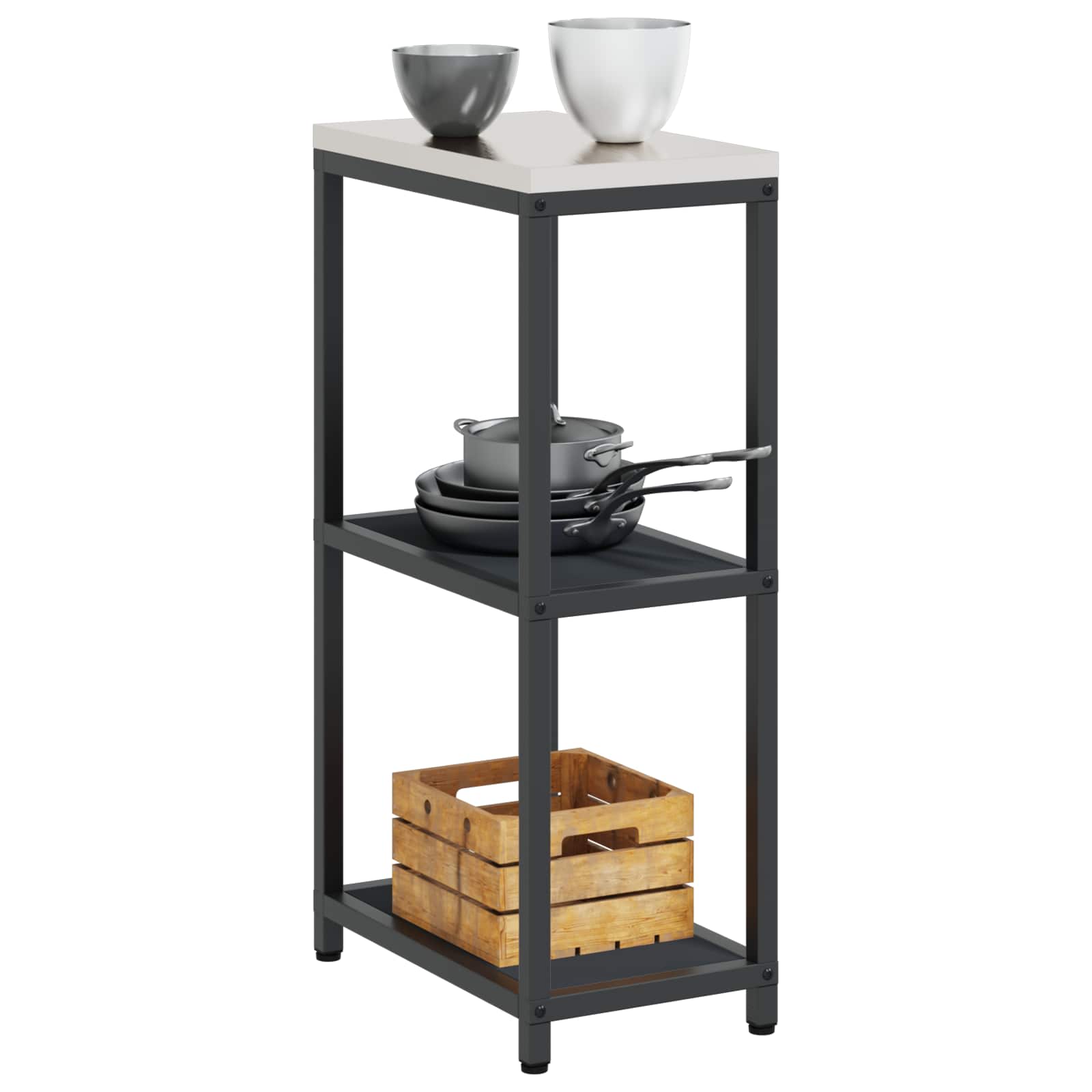 Küchenregal HATTEM Anthrazit 30 x 50 x 92 cm Stahl