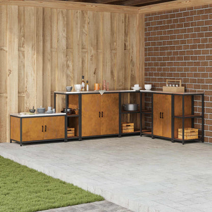 Küchenregal HATTEM Rostig 30 x 50 x 92 cm Stahl