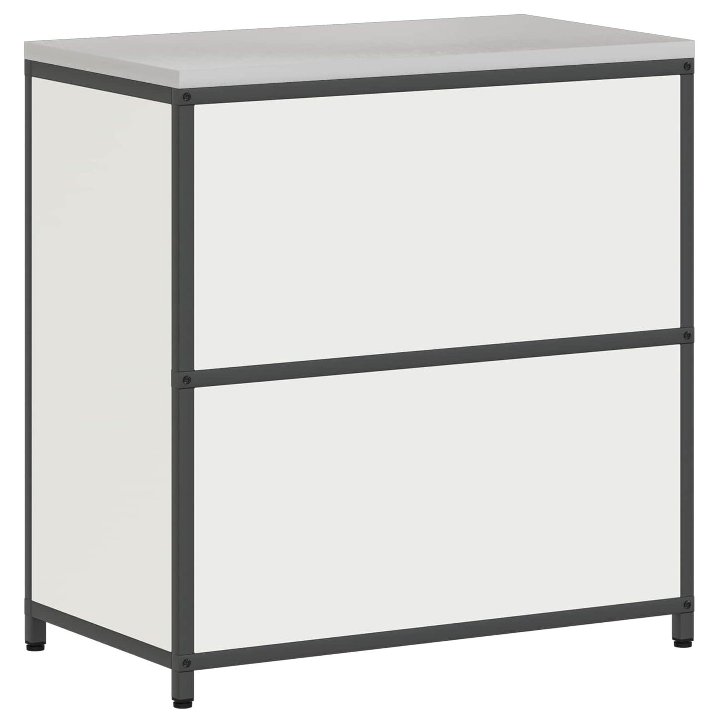 Küchenaufbewahrungsschrank HATTEM Weiß 90 x 50 x 92 cm Stahl