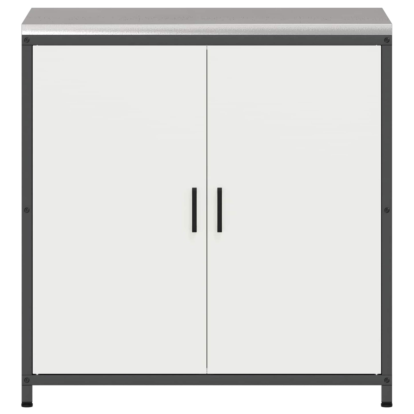 Küchenaufbewahrungsschrank HATTEM Weiß 90 x 50 x 92 cm Stahl