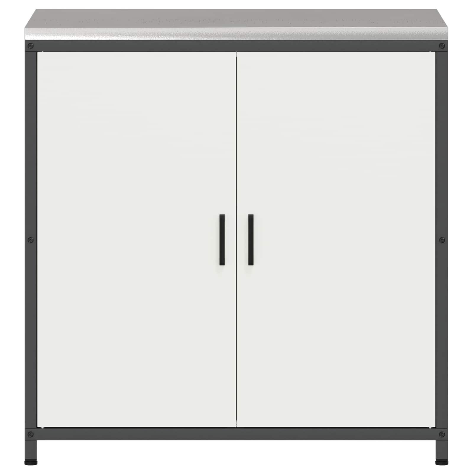 Küchenaufbewahrungsschrank HATTEM Weiß 90 x 50 x 92 cm Stahl