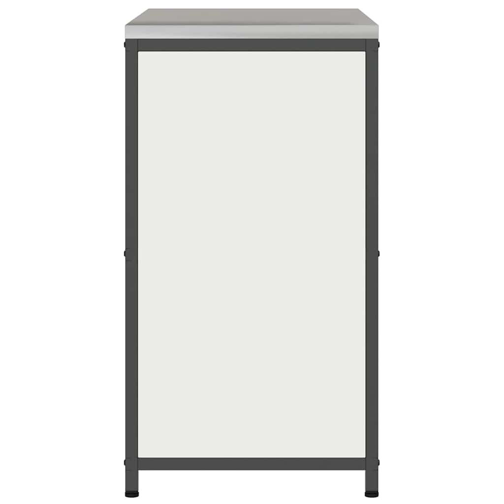 Küchenlagerregal mit Regal mit Speicher mit Tür Weiß Stahl