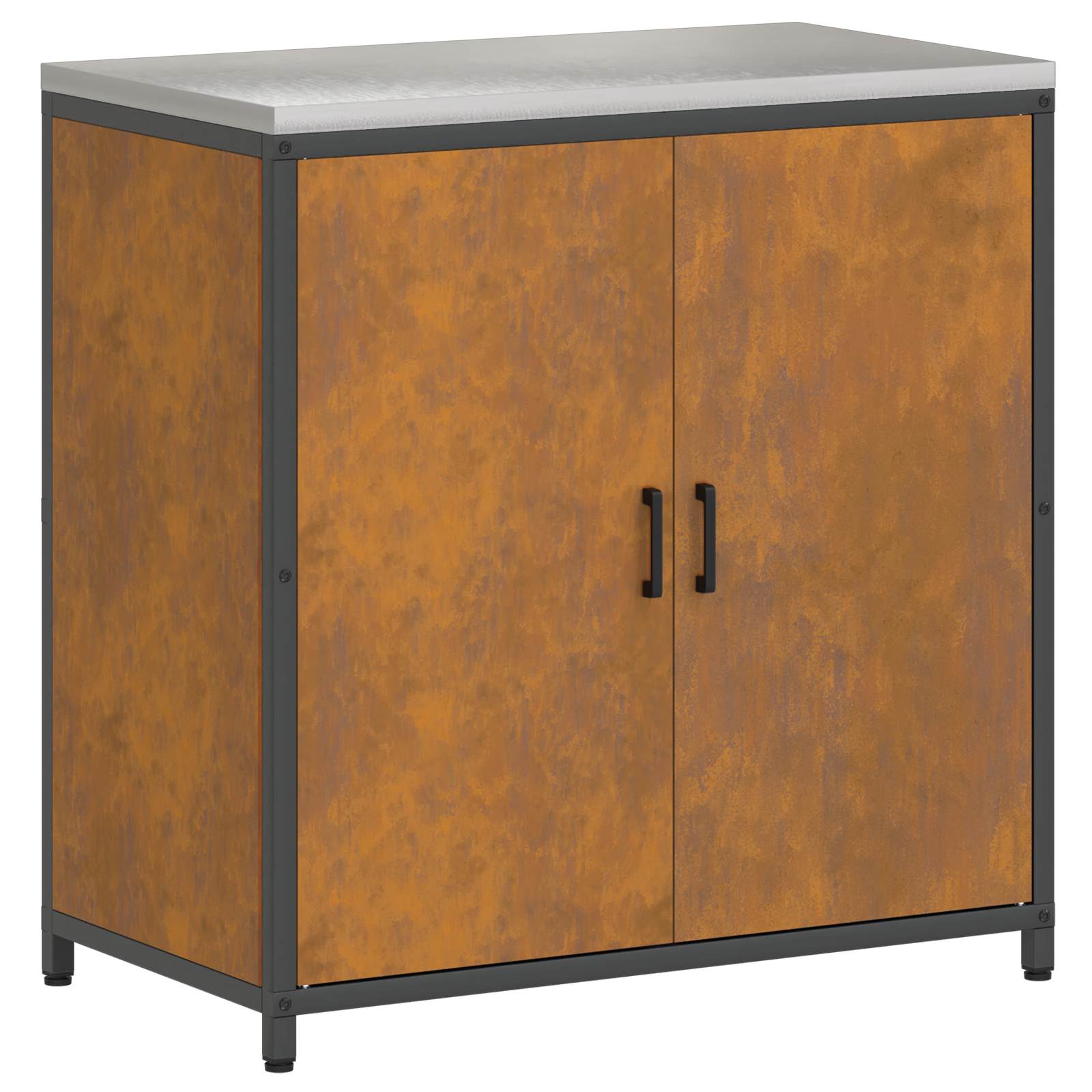 Küchenaufbewahrungsschrank HATTEM Rostig 90 x 50 x 92 cm Stahl