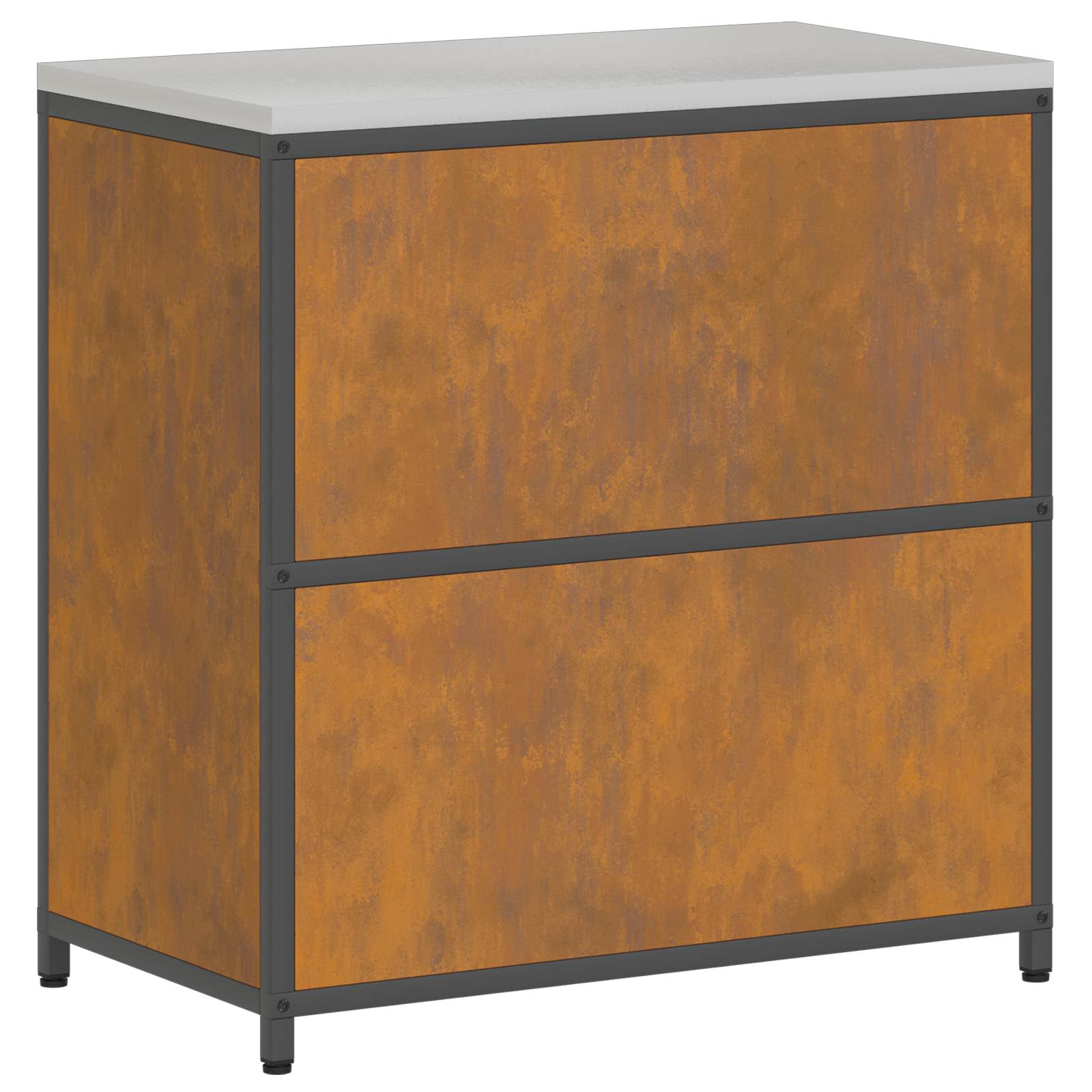 Küchenaufbewahrungsschrank HATTEM Rostig 90 x 50 x 92 cm Stahl