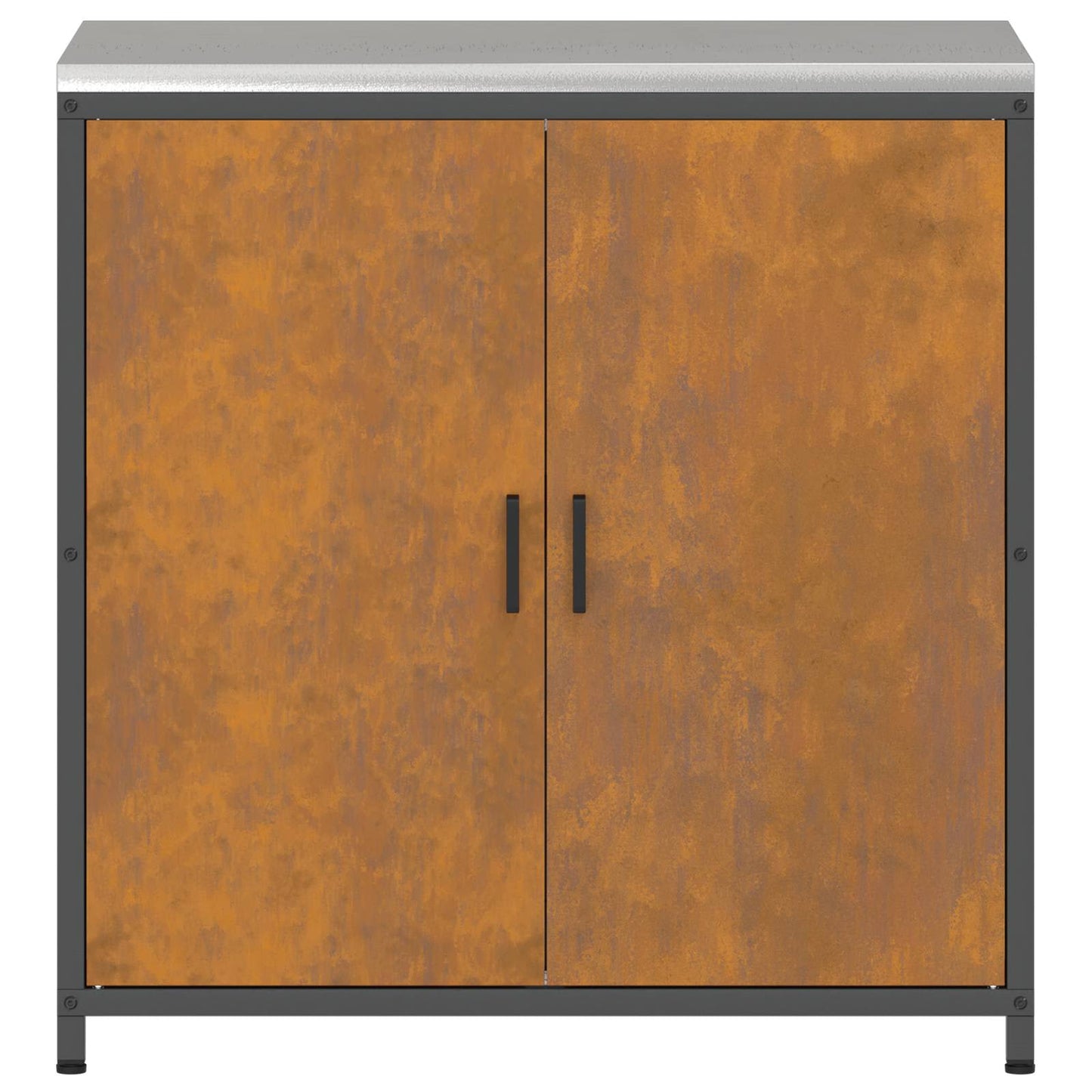 Küchenaufbewahrungsschrank HATTEM Rostig 90 x 50 x 92 cm Stahl