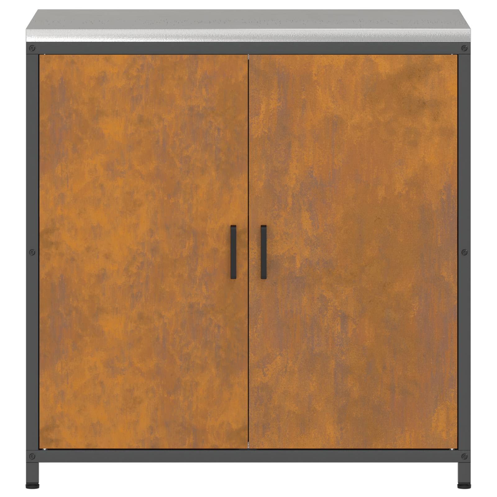 Küchenaufbewahrungsschrank HATTEM Rostig 90 x 50 x 92 cm Stahl