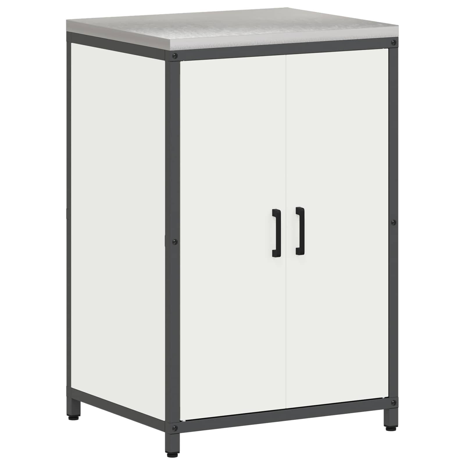 Küchenaufbewahrungsschrank HATTEM Weiß 60 x 50 x 92 cm Stahl