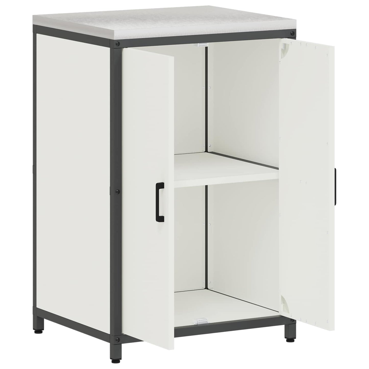 Küchenaufbewahrungsschrank HATTEM Weiß 60 x 50 x 92 cm Stahl