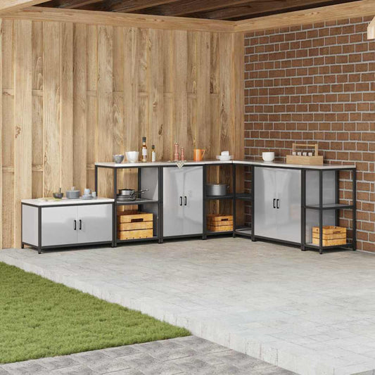 Küchenlagerregal mit Regal mit Speicher Silber Verzinkter Stahl