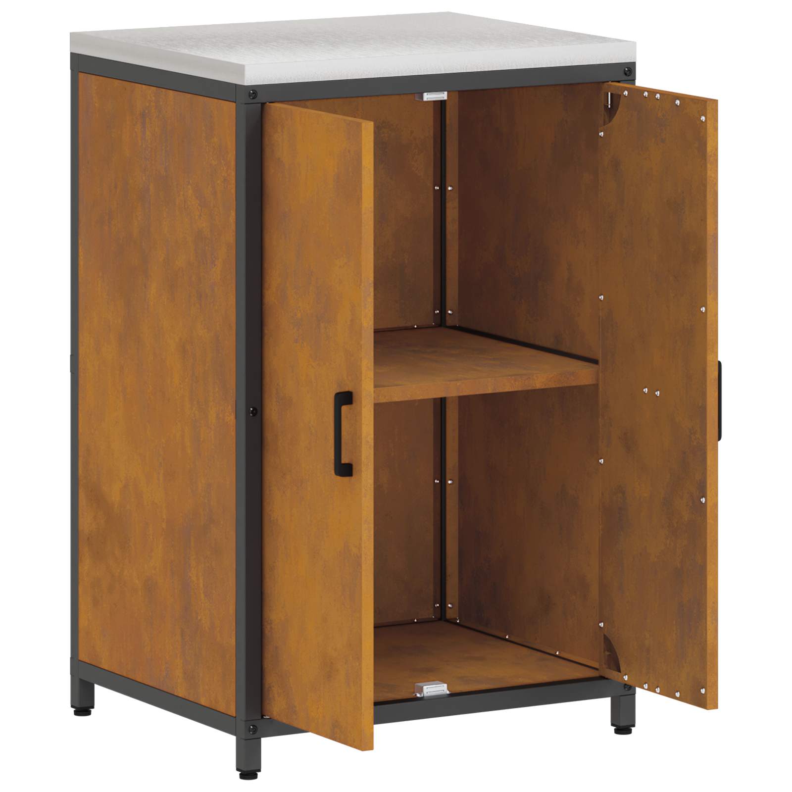 Küchenaufbewahrungsschrank HATTEM Rostig 60 x 50 x 92 cm Stahl