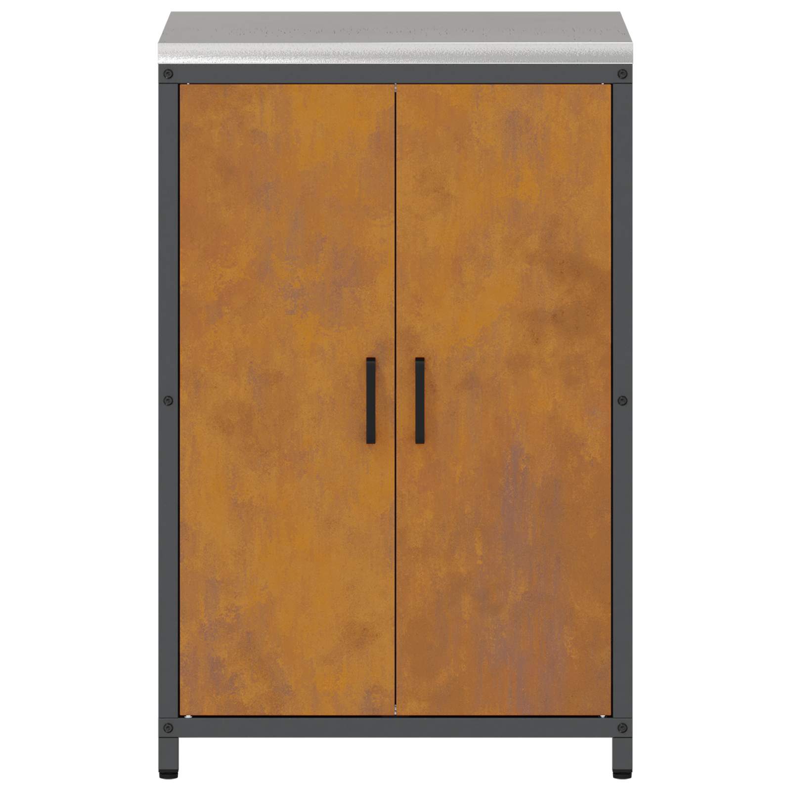 Küchenaufbewahrungsschrank HATTEM Rostig 60 x 50 x 92 cm Stahl