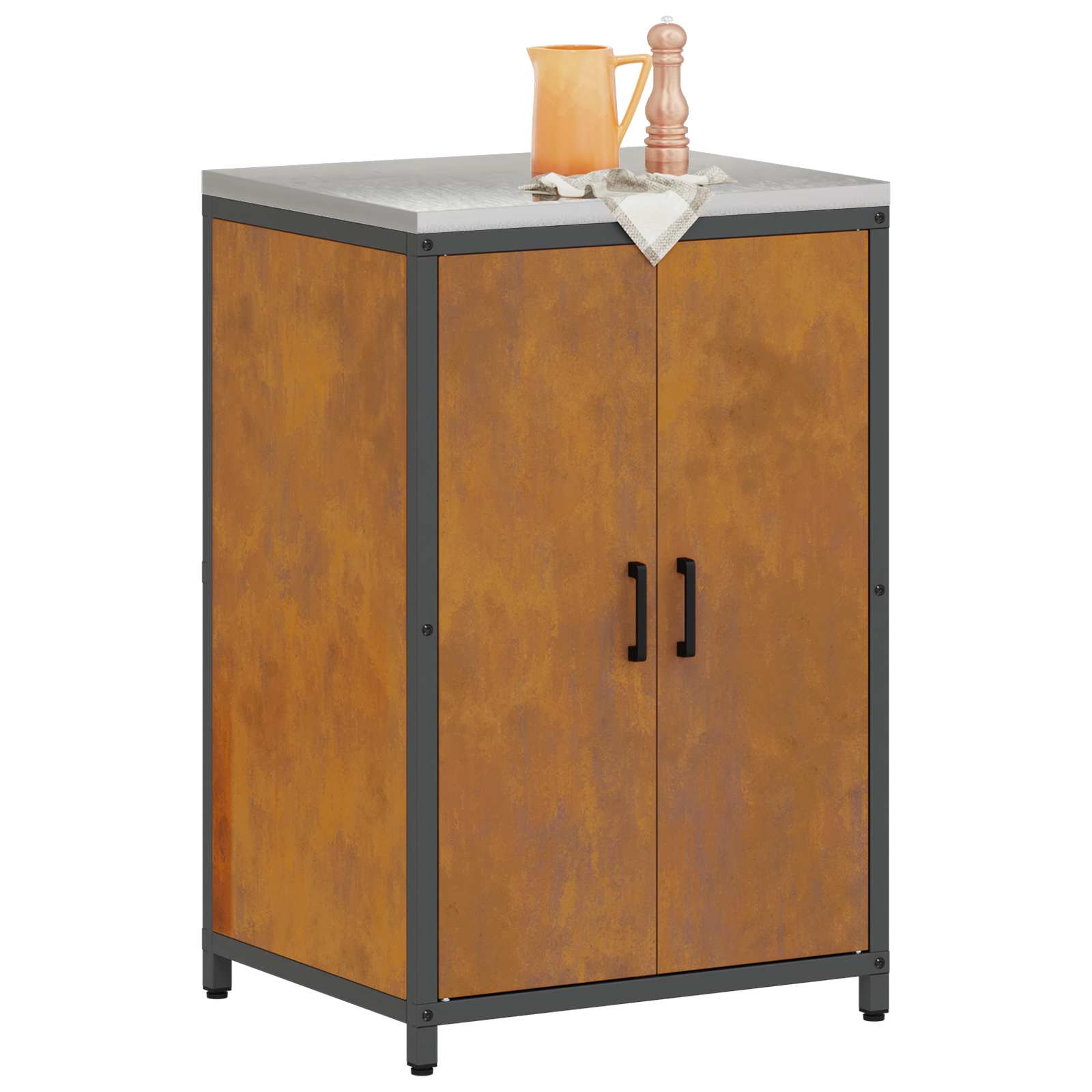 Küchenaufbewahrungsschrank HATTEM Rostig 60 x 50 x 92 cm Stahl