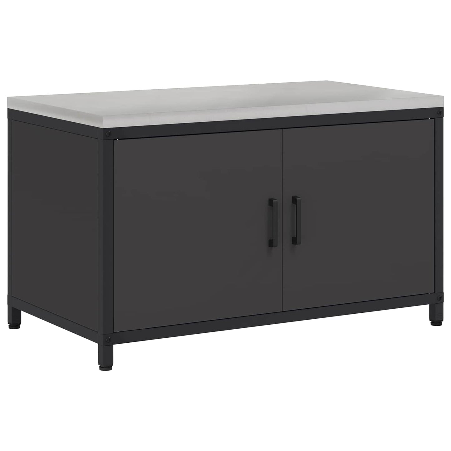 Küchenaufbewahrungsschrank HATTEM Schwarz 90 x 50 x 53 cm Stahl