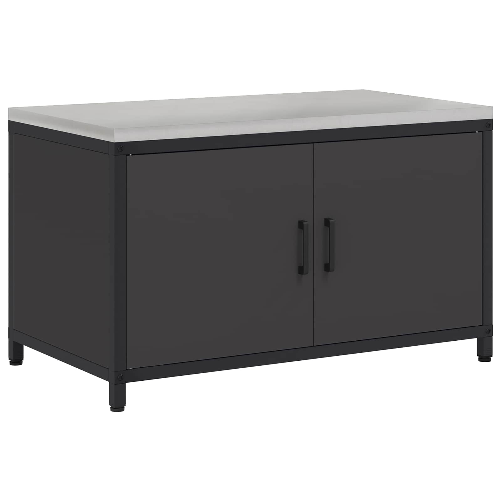 Küchenaufbewahrungsschrank HATTEM Schwarz 90 x 50 x 53 cm Stahl