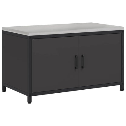 Küchenaufbewahrungsschrank HATTEM Schwarz 90 x 50 x 53 cm Stahl
