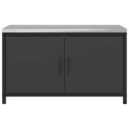 Küchenaufbewahrungsschrank HATTEM Schwarz 90 x 50 x 53 cm Stahl